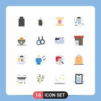 Set of 16 Modern UI Icons Symbols Signs for pages clipboard online back to school scroll Editable Pack of Creative Vector Design Elements