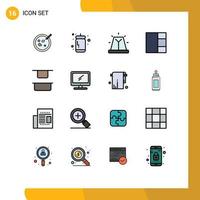 16 Creative Icons Modern Signs and Symbols of computer up alert distribute grid Editable Creative Vector Design Elements