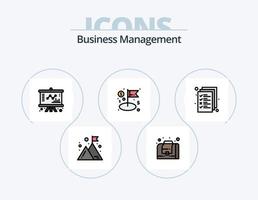 Business Management Line Filled Icon Pack 5 Icon Design. file. business. business. time. business vector