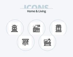 Home And Living Line Icon Pack 5 Icon Design. . living. . book vector