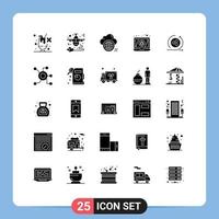 Stock Vector Icon Pack of 25 Line Signs and Symbols for modeling laptop cloud device data Editable Vector Design Elements