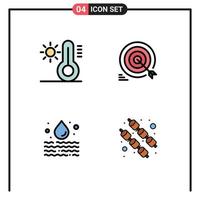 4 Creative Icons Modern Signs and Symbols of climate leak darts arrow waste Editable Vector Design Elements