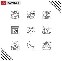 9 Thematic Vector Outlines and Editable Symbols of romance software help application programmer interface api Editable Vector Design Elements