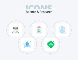 Science Flat Icon Pack 5 Icon Design. . blub. science. flask. lab vector