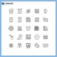 25 Creative Icons Modern Signs and Symbols of math calculator four leaf clover calculation account Editable Vector Design Elements