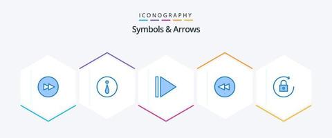 Symbols and Arrows 25 Blue icon pack including . circle. rotate vector