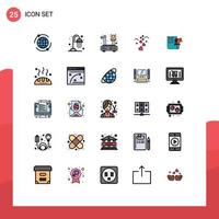 Set of 25 Modern UI Icons Symbols Signs for strategy chess lost wedding love Editable Vector Design Elements