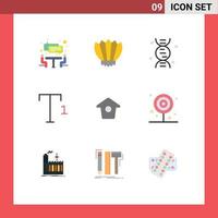 Modern Set of 9 Flat Colors Pictograph of dinner twitter dna tweet superscript Editable Vector Design Elements