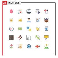 25 Creative Icons Modern Signs and Symbols of cable biomass computer time calender Editable Vector Design Elements