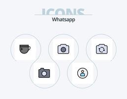 Whatsapp Line Filled Icon Pack 5 Icon Design. ui. image. flag. camera. right vector