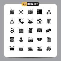 User Interface Pack of 25 Basic Solid Glyphs of preferences configuration laptop wardrobe home Editable Vector Design Elements