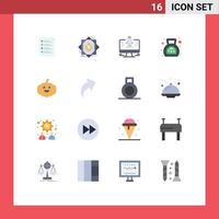 Set of 16 Modern UI Icons Symbols Signs for finance banking core startup computer Editable Pack of Creative Vector Design Elements