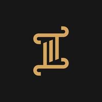 Pillar Logo Design for law firm vector