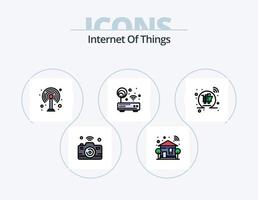 Internet Of Things Line Filled Icon Pack 5 Icon Design. wifi. smart. wifi. home. iot vector