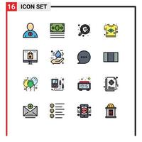 16 Creative Icons Modern Signs and Symbols of computer tshirt cooking flag brazilian Editable Creative Vector Design Elements