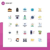 Set of 25 Modern UI Icons Symbols Signs for internet data trash business data Editable Vector Design Elements