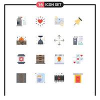 Modern Set of 16 Flat Colors and symbols such as internet antivirus distribution reminder paper Editable Pack of Creative Vector Design Elements