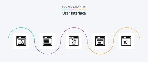 User Interface Line 5 Icon Pack Including modal. communication. user. user. message vector