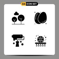 Universal Icon Symbols Group of Modern Solid Glyphs of cypress tree creative egg healthy food design Editable Vector Design Elements