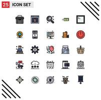 Modern Set of 25 Filled line Flat Colors Pictograph of currency flow site business egg Editable Vector Design Elements
