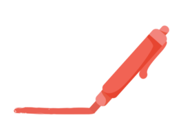 röd stryknings penna isolerat png