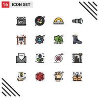 16 Creative Icons Modern Signs and Symbols of bonfire device construction camera cam Editable Creative Vector Design Elements