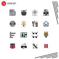 Set of 16 Modern UI Icons Symbols Signs for money business data rules book Editable Creative Vector Design Elements