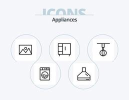 accesorios línea icono paquete 5 5 icono diseño. hogar. accesorios. acondicionador. casa. hogar vector