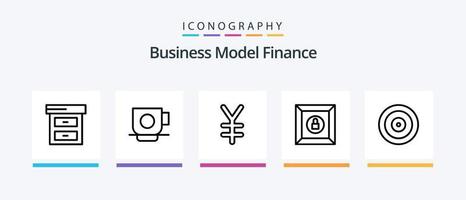 Finanzas línea 5 5 icono paquete incluso . finanzas. yen. divisa. creativo íconos diseño vector