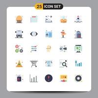 Universal Icon Symbols Group of 25 Modern Flat Colors of coding big idea future process robotics Editable Vector Design Elements