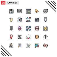 Set of 25 Modern UI Icons Symbols Signs for sales growth internet graph easter Editable Vector Design Elements