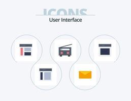User Interface Flat Icon Pack 5 Icon Design. message. hero. interface. communication. user vector