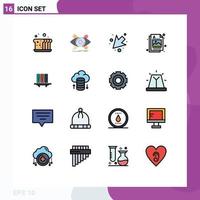 Set of 16 Modern UI Icons Symbols Signs for files idea sketch graphic left Editable Creative Vector Design Elements