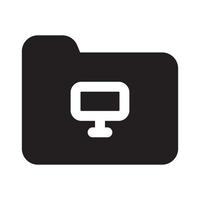 Folder Icon with Solid Style vector