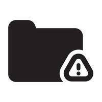 Restrict Folder Icon Solid Style vector