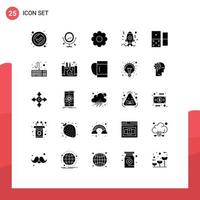 25 Thematic Vector Solid Glyphs and Editable Symbols of computer domino pot casino development Editable Vector Design Elements