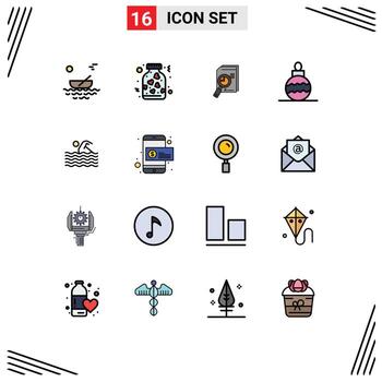 dieciséis temático vector plano color lleno líneas y editable símbolos de juguete grafico romance datos analítica editable creativo vector diseño elementos