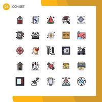 Set of 25 Modern UI Icons Symbols Signs for cluster seo call search audit Editable Vector Design Elements