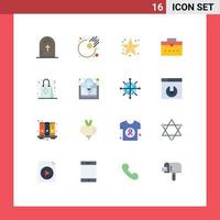 dieciséis creativo íconos moderno señales y símbolos de bolso usuario playa trabajador bolso estrella de mar editable paquete de creativo vector diseño elementos