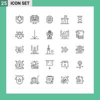 25 Creative Icons Modern Signs and Symbols of hour property medical mario estate Editable Vector Design Elements