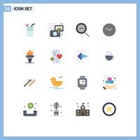 Universal Icon Symbols Group of 16 Modern Flat Colors of holding games out flame time Editable Pack of Creative Vector Design Elements