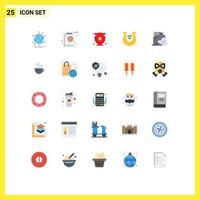 25 Thematic Vector Flat Colors and Editable Symbols of horseshoe clover failure verify protect Editable Vector Design Elements