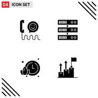 User Interface Solid Glyph Pack of modern Signs and Symbols of call time help datacenter achievement Editable Vector Design Elements