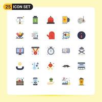 Set of 25 Modern UI Icons Symbols Signs for edit draw clothing art design Editable Vector Design Elements