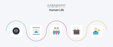 Human Flat 5 Icon Pack Including human. person. picture. jury. court vector