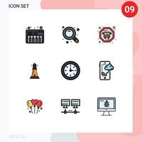 9 Creative Icons Modern Signs and Symbols of connection time lighthouse education ocean Editable Vector Design Elements