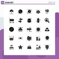 25 Universal Solid Glyphs Set for Web and Mobile Applications worker hat protection watts app construction transaction Editable Vector Design Elements