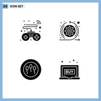 Set of Commercial Solid Glyphs pack for controls science agile sprint buy Editable Vector Design Elements