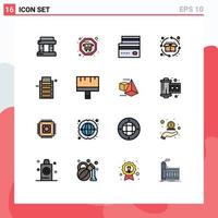 Set of 16 Modern UI Icons Symbols Signs for environment ecology money battery product Editable Creative Vector Design Elements