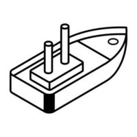 Get a glimpse of oil ship isometric icon vector